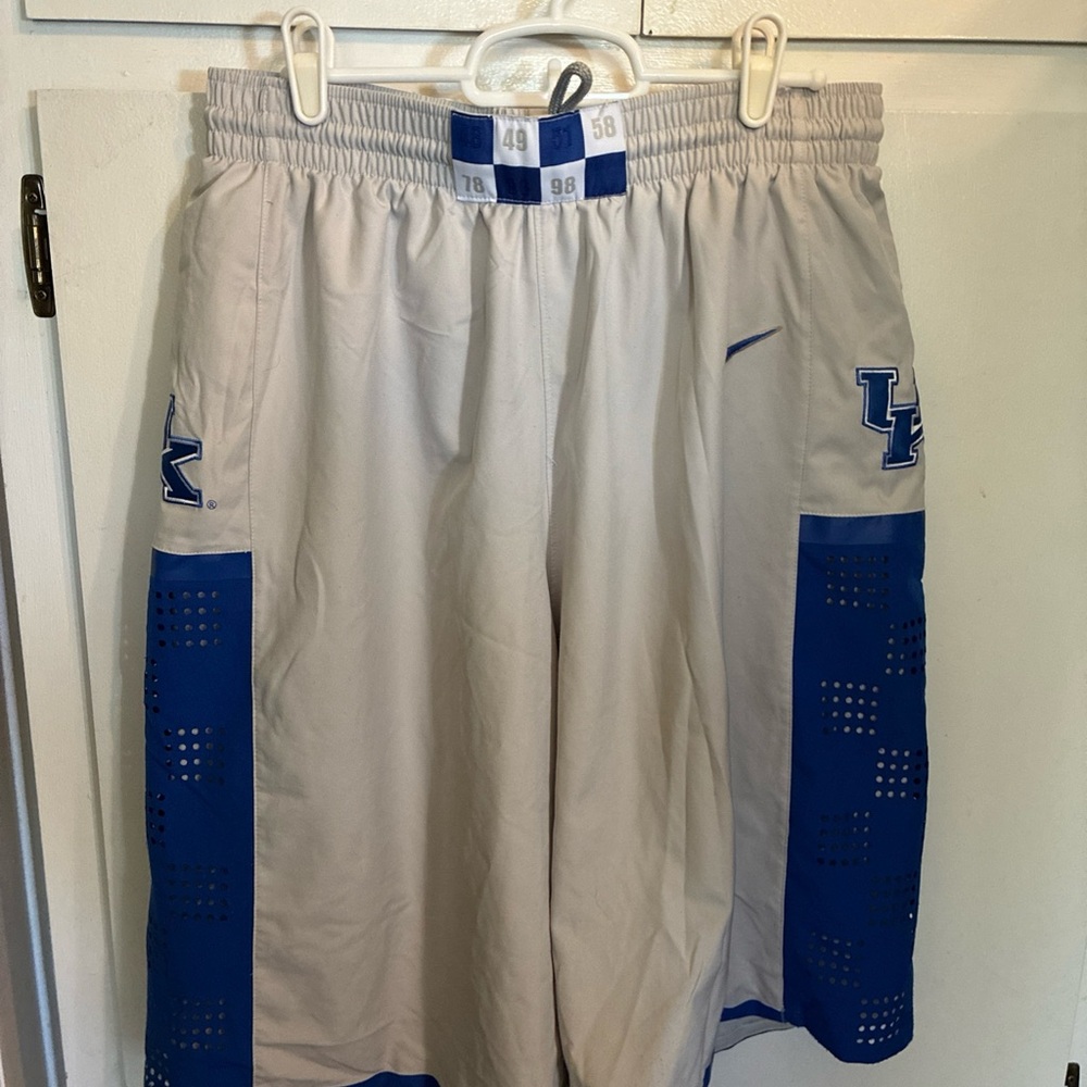 Men's Blue and White Athletic Shorts uk Kentucky medium team uniform champ years